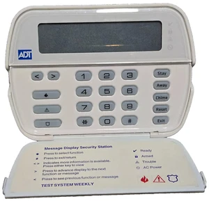 Tastiera LCD DSC ADT RFK5501 PowerSeries, usata, bianca, perfettamente funzionante - Foto 1 di 3