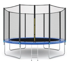 12FT Kids Trampoline With Enclosure Net Jumping Mat And Spring Cover Padding New
