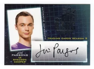 2013 Big Bang Theory Season 5 Autograph A2 Jim Parsons as Sheldon Cooper - Picture 1 of 7