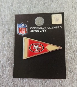 🔥 NFL SAN FRANCISCO 49ERS-PENNANT with "SF" OFFICIAL LOGO PIN-FREE SHIPPING! - Picture 1 of 6