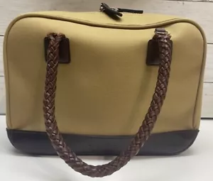 Bolso de Mano Lauren by Ralph Lauren de Lona Tostada Cartera Cuero Trenzado Correas e Parte Inferior - Imagen 1 de 22