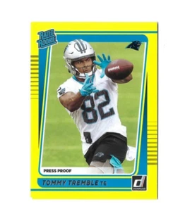 2021 Panini Donruss Press Proof Yellow Rated Rookie #302 Tommy Tremble Carolina - Foto 1 di 2