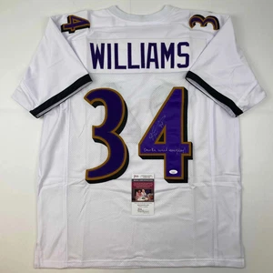 Autographed/Signed Ricky Williams Smoke Weed Inscribed Baltimore Jersey JSA COA - Picture 1 of 4