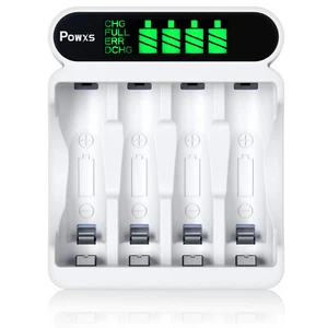 4 Bay LCD AA AAA Battery Charger for NIMH NICD AA AAA Rechargeable Batteries USA - Picture 1 of 12