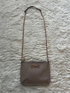 Ted Baker Shoulder Bag. Leather. Pink And Rose Gold. Cross Body - Picture 1 of 8