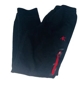 AND1 Jogger Pants Black Red Size XL 14 - 16 Athletic Boys Youth Basketball - Picture 1 of 9