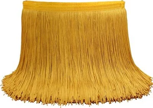 10 Yards of 8" Gold Fringe Trim Tassel Sewing Trim for Clothes Accessories La... - Picture 1 of 5