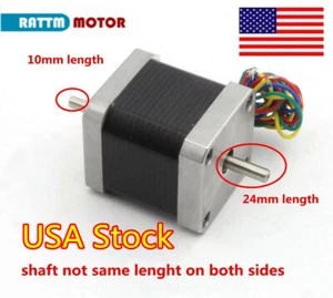 『EE. UU.』Motor paso a paso Nema17 48 mm 78 oz-in 1.8A eje doble para impresora 3D/CNC enrutador - Imagen 1 de 8