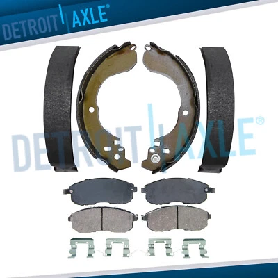 Front Ceramic Brake Pads + Rear Shoes for 2007 - 2012 Nissan Cube Sentra Versa - Image 1 of 4