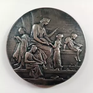 Art Nouveau - Médaille ALLIANCE FRANCAISE - par Daniel Dupuis ARGENT 50,5 mm - Imagen 1 de 4