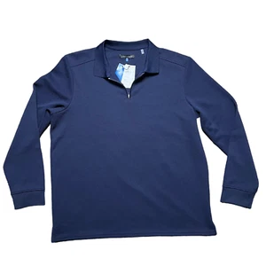 Maglione Vince Camuto da uomo blu manica lunga quarto cerniera taglia XXL nuovo con etichette - Foto 1 di 8