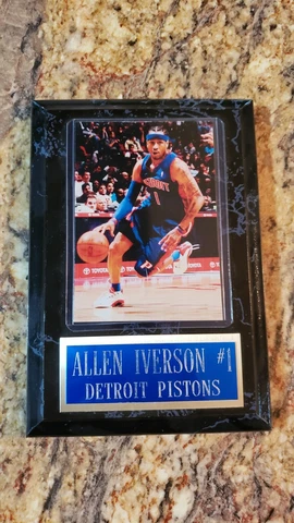 Allen Iverson #1 Detroit Pistons Plaque Cover