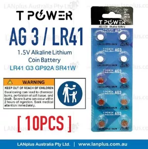 10x AG3 LR41 G3 GP92A Expiry 2027 1.5v Alkaline Batteries Post from MEL - Picture 1 of 3