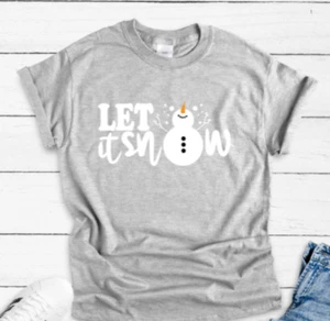 Let It Snow, Winter, Gray, Unisex Short Sleeve T-shirt - Picture 1 of 2