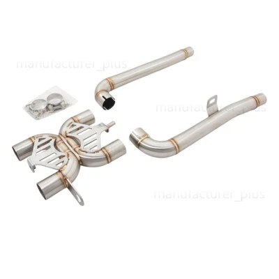 Puntas de escape de acero inoxidable para Triumph Bonneville T100 T120 2021-2024 tubo medio Foto 1 de 4