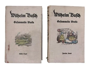 Wilhelm Busch - Gesammelte Werke Zwei Bänder 1923 Gebundene Ausgaben - Bild 1 von 9
