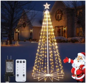Smart LED lights 6FT Christmas Cone Tree with Star Topper Christmas Tree 8 modes - Picture 1 of 6
