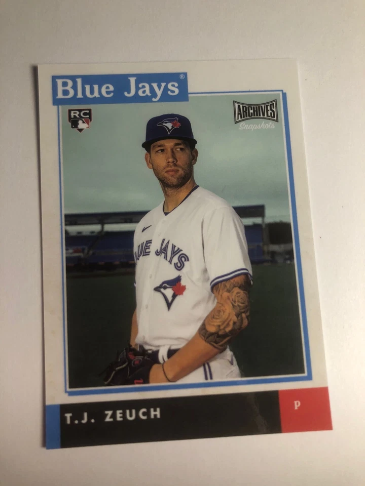 2020 Topps Archives Snapshots Exclusive T.J. Zeuch Blue Jays RC - Image 1 of 1