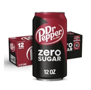 Dr. Dr PEPPER Zero Sugar Soda Pop (1) 12 Pack 12 oz Cans   - Picture 1 of 3