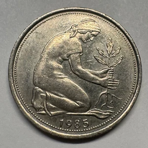 1985 Germany 50 Pfennig - J - Beautiful Coin - #A-073 - Picture 1 of 2