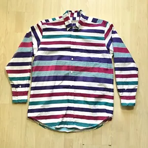 Camisa De Colección Twickers Kenneth Gordon Abotonada M Colorida Rayas Bolsillo Camiseta Usada en Excelente Condición - Imagen 1 de 10