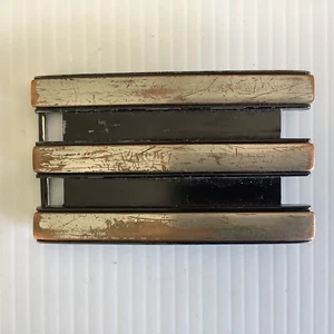 Fibbia per cintura da golf Adidas vintage tre strisce golf 3 1/2" x 2"  - Foto 1 di 2