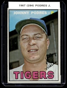 1967 Topps Set Break Johnny Podres Detroit Tigers #284 - Picture 1 of 2