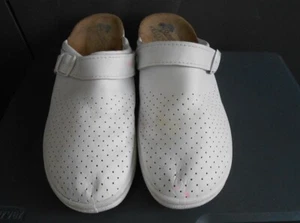 Biowell Antishock Comfort Holz Clogs Pantoletten Herren Leder Schuhe EU 40 Marke - Bild 1 von 7