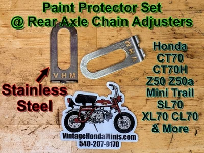 Juego Protector Pintura - Tensor Cadena Eje Trasero Slide - Honda Z50 CT70 SL70 CL70 Foto 1 de 4