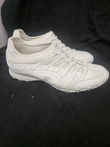 Skechers Damen 10 Leder Slipper Comfortschuhe 21457 Weiß Sneaker ohne Binden - Bild 1 von 7