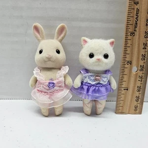 Calico Critters BALLERINA FRIENDS Set of 2 - Ballet Dance Cat & Rabbit - RARE - Picture 1 of 6