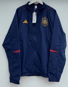 Spanien 2022/23 Fußball Trainingsjacke Adidas Blau Full Zip Herren XL - Bild 1 von 10