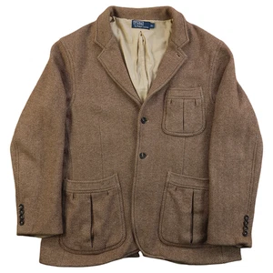 Ralph Lauren Hunting Wool Jacket Oldmoney Casual Men Beige XL - Picture 1 of 15