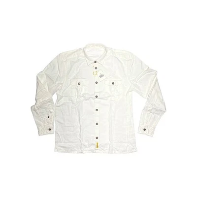 B. D. Baggies Camicia Overshirt denim cotone bianco Uomo taglia L tasche - Immagine 1 di 4