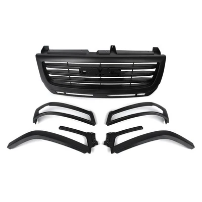 Matte Black Grille For GMC Sierra 2500 HD 3500 HD 2003-2007 Base SL SLE SLT WT - Image 1 of 4