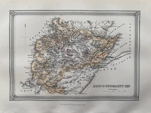 1857 Antique Map: The Counties of Ross & Cromarty, Scotland - Picture 1 of 2
