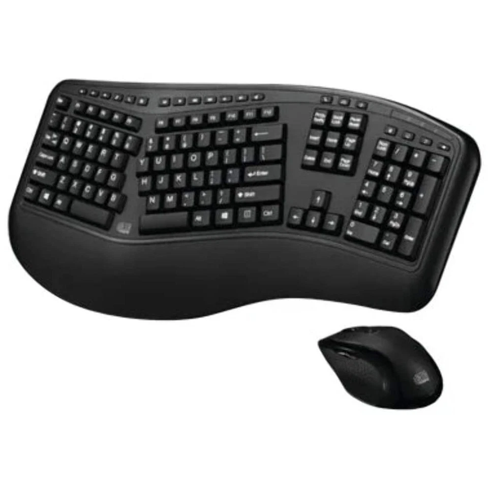 Teclado ergonómico inalámbrico y mouse láser Adesso® Tru-Form Media™ 1500 Foto 1 de 1