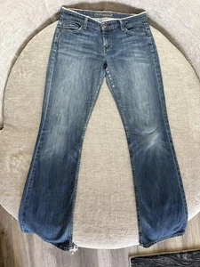 Jeans American Eagle donna 10 blu bootcut denim elasticizzato sbiadito invecchiato AE - Foto 1 di 15