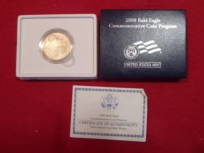 2008 S UNC Bald Eagle - Commemorative Half Dollar In OGP - Image 1 of 3
