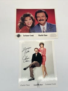 Two Lorianne CROOK & Charlie CHASE Autographed Dual Signed 8x10 Promo Photo’s - Picture 1 of 9