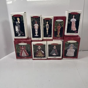 Lote de 10 adornos vintage de colección con sello de recuerdo de Barbie de colección boda vacaciones - Imagen 1 de 5