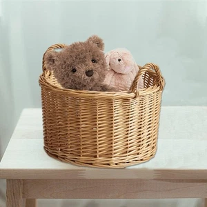 Bathroom Woven Laundry Basket Clothes Hamper Storage Basket Baby Nursery Hamper - Picture 1 of 7