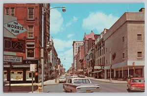 Market Street Downtown Wheeling WV Postcard Dexter Press Cars Signs - Picture 1 of 3