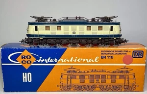 Roco 4141A Alemán DB Clase 118 Eléctrico Loco 118 028-0 Azul y Beige - Escala HO - Imagen 1 de 17