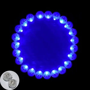 ® 100 Stück/Posten 100 x Blau Runde LED Kugel Lampe Ballon Licht Lange Standby-Zeit F... - Bild 1 von 6