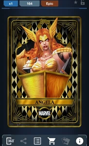 Topps Marvel Collect Luxe Series 3 EPIC RELIC BLACK Angela DIGITAL CARD - Picture 1 of 1