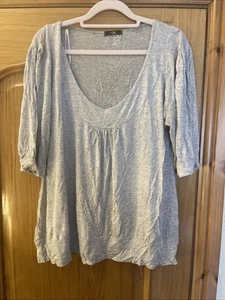 MK Ladies Size 18 Thin Grey Top 3/4 Sleeves - Picture 1 of 4