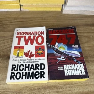 Lot Of 2 Richard Rohmer Paperback Books 747 And Seperation Two Vintage - Bild 1 von 16