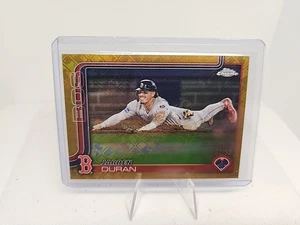 2025 Topps Chrome Logofractor Jarren Duran Gold Image Variation /50 SSP Red Sox - Bild 1 von 3