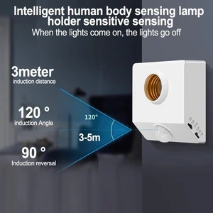 Adjustable Delay E27 Motion Sensor Switch for LED and Incandescent Bulbs - Picture 1 of 11